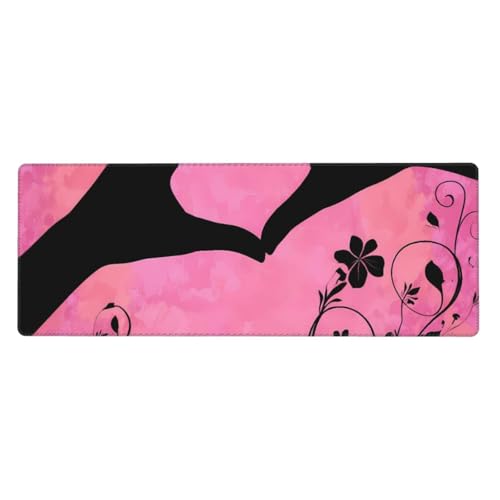 Tapis de souris mains cœur 80 x 30 cm fini le tapis qui glisse