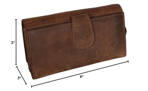 STS Ranchwear Women's Leather The Baroness Tri-fold Wallet, Lightweight,Brown, One Size 6