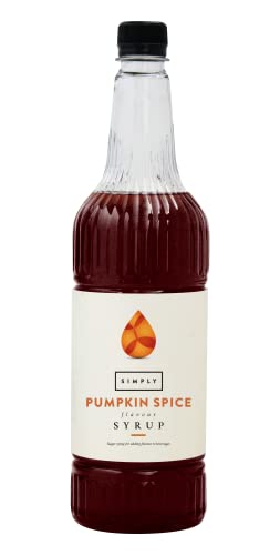 Simply Pumpkin Spice Syrup Vegan & Nut Free Flavoured Syrup for Coffee Cocktails & Baking (1 Litre)