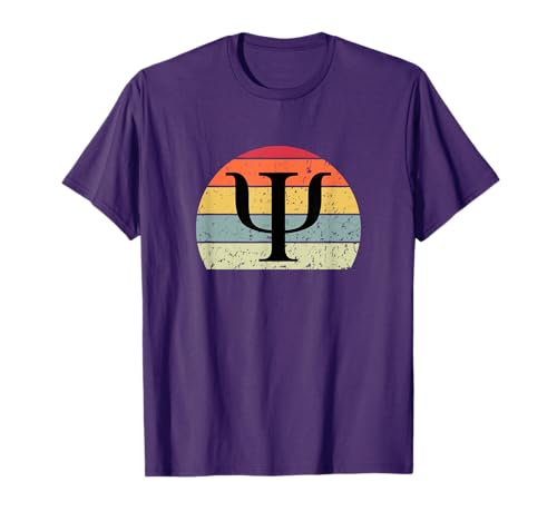 Psychology Symbol - Vintage Retro Sunset T-Shirt