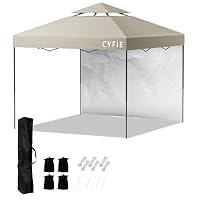 Amazon | CYFIE ワンタッチ タープテント 2mx2m サイドシート1枚付 風