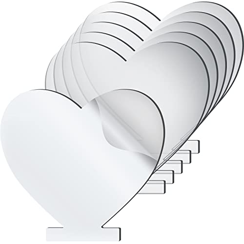 Plaque acrylique transparente cœur anti-rayures pour lampe LED DIY 6pcs