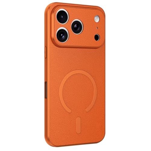 Coque iPhone 17 Pro Max ultra-fine orange avec protection de caméra intégrée