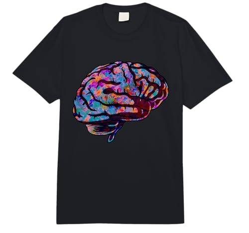 Phsychedelic Art Tie Dye Human Brain Cool Neurologist Gift Comfort Colors Adult Heavyweight T-Shirt