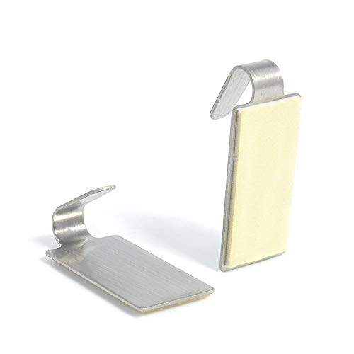 Image of Multipurpose Hooks for Wall Stainless Steel Self Adhesive Hooks Load Capacity Upto 1 Kg (Pack of 18)