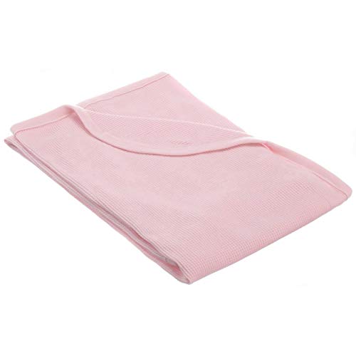 Image of TL Care 100% Cotton Thermal Waffle Swaddle Blanket (30 inch x 40 inch), Soft, Breathable & Stretchy, Pink, for Boys and Girls, Perfect for Swaddling, Travel and Gifting