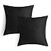 BEDSURE Poszewka na poduszkę 50 x 50 czarna poszewka na poduszkę - poszewka na poduszkę 50 x 50 mikrofibra zestaw 2 szt. czarne poszewki na poduszkę, miękkie poszewki na poduszkę 50 x 50 Pillow Case
