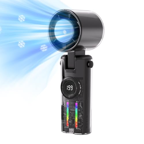 Ventilador portátil de mano plegable para sofocos en trayectos largos 7