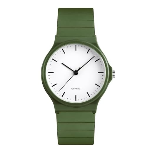 OSTAN Hombres y mujeres reloj analógico cuarzo pulsera silicona simplicidad deportes al aire libre relojes de cuarzo, verde, Minimalista