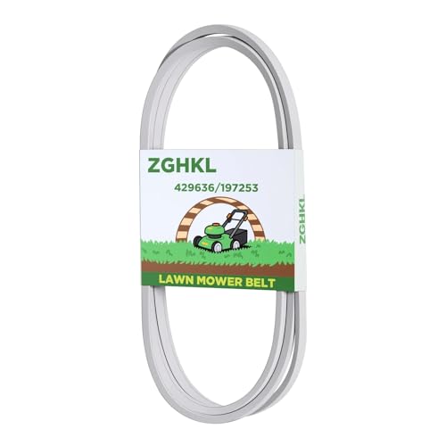 429636 197253 Mower Belt Deck Belts Compatible with Craftsman Husqvarna Poulan AYP for John Deere M84136 M87323 42" Deck Lawn Mowers Parts 1/2'' x 101''