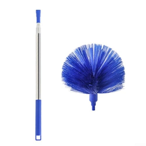 Barredora de polvo para uso doméstico con mango extensible y materiales resistentes para una eliminación eficaz del polvo y un uso duradero (azul)