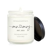 PETALSUN Wedding Gifts for Couples 2025, Mr and Mrs Candle, Bridal Shower, Wedding Shower Gifts for Bride and Groom, Lavender Scented Soy Wax Candle