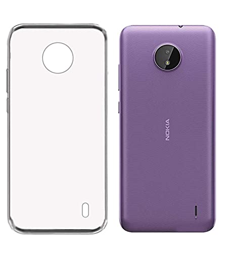 Image of Soft Flexible Silicone Back Cover Compatible with Nokia C10, Transparent Case