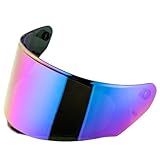 JQF Gear Motorcycle Helmet Visor for Assault/Rapid/Stream/ FF320/FF328/FF353/FF800 Outer Face Shield Motorcycle Helmet Accessories (Rainbow)