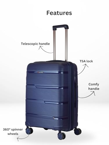Image of Ligobags Polyester 8 Wheels 360 Degree Wall Street Soft-Sided Cabin Luggage Laptop Roller Case |24 Inch Trolley Bag