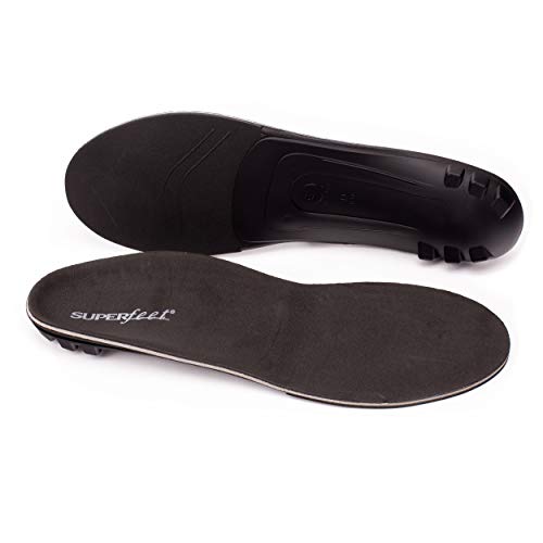 Superfeet BLACK DMP, Sensitive Feet Low Arch Memory Foam Anti-Fatigue Orthotic Insoles, Unisex