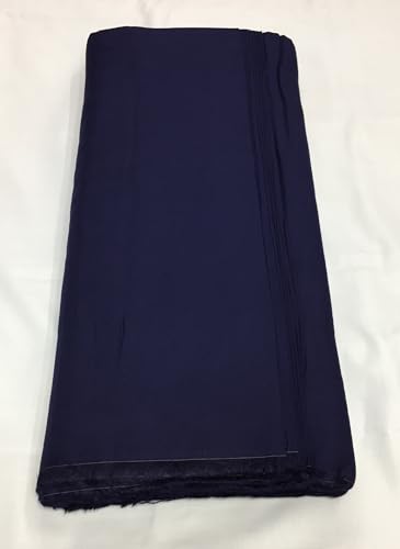 Image of BKRKJ Women's Rayon Cotton Unstitched Fabric by Meter for Sewing Suit Salwar Chudidar Patiyala Kurti Shirt Kameez Blouse Kurta Pyjama (4 Meter, Navy Blue)