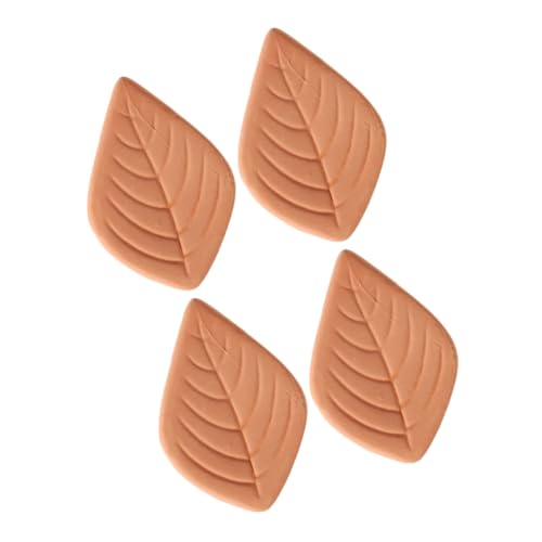 WEKADRIN 4 piezas de almacenamiento de azúcar de terracota con forma de hoja reutilizable para una humedad óptima y recipientes de alimentos frescos