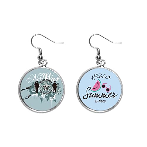 Pendientes de sandía estilo graffiti pop art para el lóbulo de la oreja
