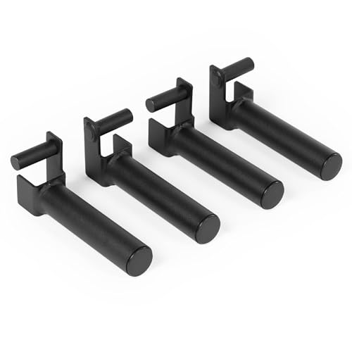 Titan Fitness 4 Pack T-2 Series Weight Plate Holder Attachments, J-Hook Style Mounting, Weight Plate Storage