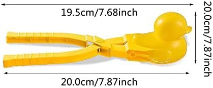 COZYDAY Large Size Snowball Maker Clip, Snowball Maker Tool, Perfect Outdoor Play Snow or Beach Sand Toys for Kids and Adults (Yellow, Duck Shape)