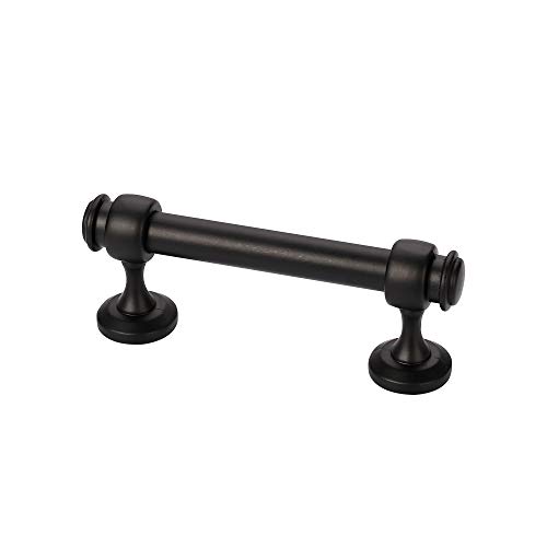 Alzassbg AL3082MB Flat Black, 3 Inch(76mm) Hole Centers Cabinet Hardware Straight Bar Drawer Handle Pulls 10 Pack