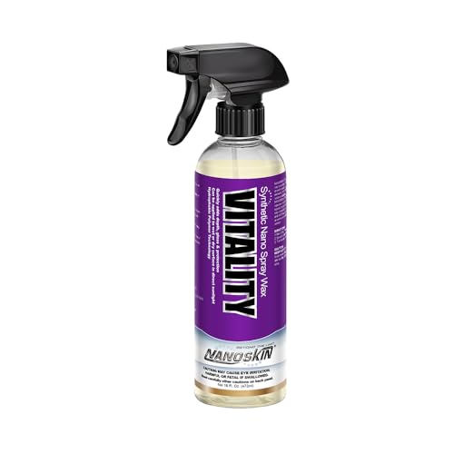 Nanoskin VITALITY Nano Spray Wax with Carnauba 16 Oz. - Instant Mist on Wipe Off Deep Shine and Durable Protection | Use After Car Wash, Clay Bar, Car Polisher | Cars, Trucks, Motorcycles, Hot Rods