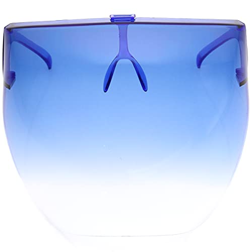 zeroUV Tinted/Ombre Face Shield Full Cover Visor Glasses/Sunglasses (Anti-Fog/Blue Light Filter) Lapis/Fade