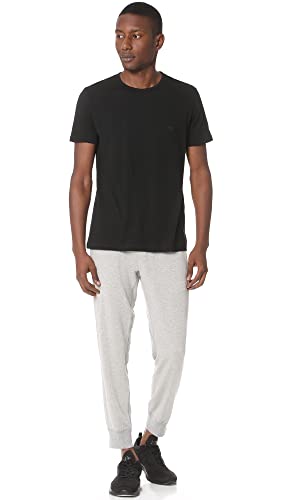 Emporio Armani Camiseta de algodón con Cuello Redondo para Hombre, Paquete de 3, Negro, M (Pack de 3)