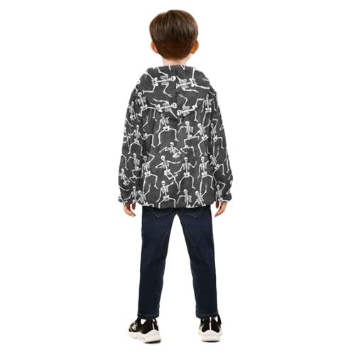 Skull Bird Toddler Boy Hoodies Thickened Warm Soft Comfy Fleece Outerwear Jackets with Arctic Fleece Lining 3-10Y4