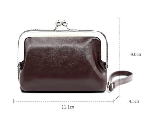 Retro Short Wallet Clip Edge Accordion Card Holder Large Capacity Iron Clip Coin Purse Lipstick Bag(Blue)2