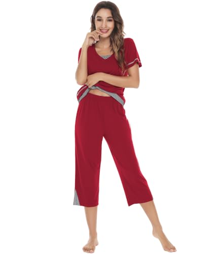 WiWi Bamboo Viscose Pajama Capri Set