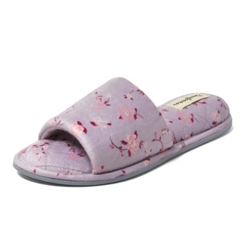 Image of Dearfoams womens Slipper Memory Foam Summer House Shoe Beatrice Terry Slide