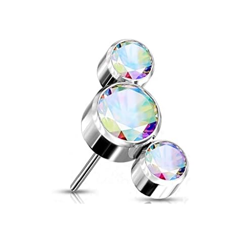 Paula & Fritz® Juego de piercings de plata con circonita Cover