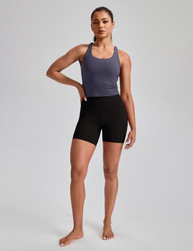 Image of HeyNuts Longline Zeal Bras Medium Impact Wirefree Sports Bras Workout Crop Tank Tops with Removable Pads, A-D Cups