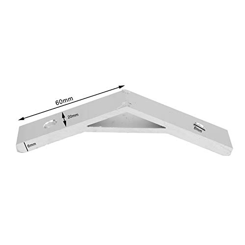 Aluminum Alloy Corner Braces - 10pcs 135 Degrees Angle Bracket Connector Joints, Silver, 2020-135 degrees - Image 2