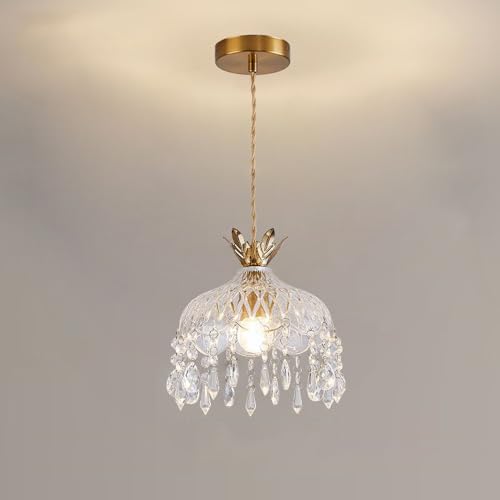 Lampe suspendue en verre dorée E27 moderne HJZZQH pour îlot