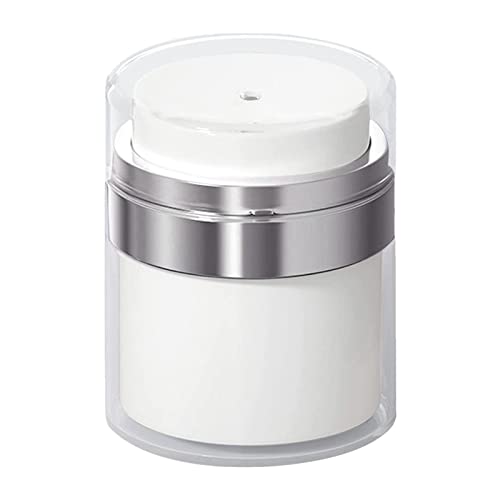 Cream Jar Vacuum Bottle, 100ml Portable Airless Cosmetic Container, Refillable Leak-Proof Lotion Moisturiser Dispenser With Press Pump