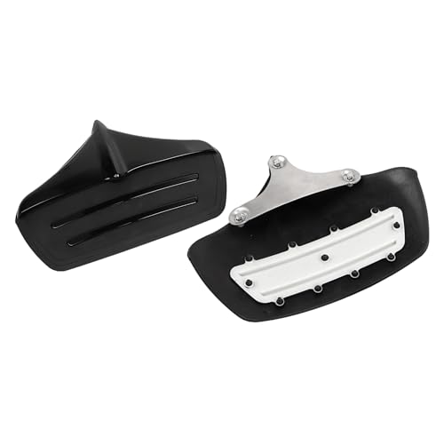 Image of Black Rear Fender Mud Flaps Edge Tip Accents Trim for Harley Tri-Glide Ultra Classics FLHTCUTG 2011-2023 and FLHXXX Street Glide Trikes 2011