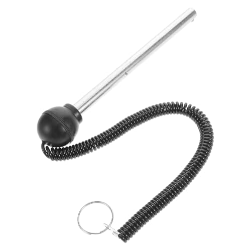 Toyvian Pasador de Peso de Aleación de Aluminio con Cuerda para Máquinas de Gimnasio, Pin Selector para Pila de Pesas M10 132mm, Accesorio Resistente para Entrenamiento de Fuerza en Casa