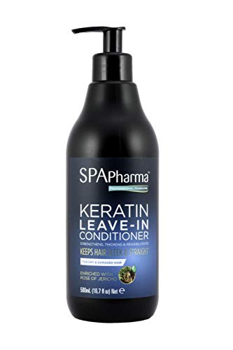 SpaPharma Keratin Repairing Leave in conditioner enriched with Rose of Jericho for dry and damaged hair 16.9 fl oz