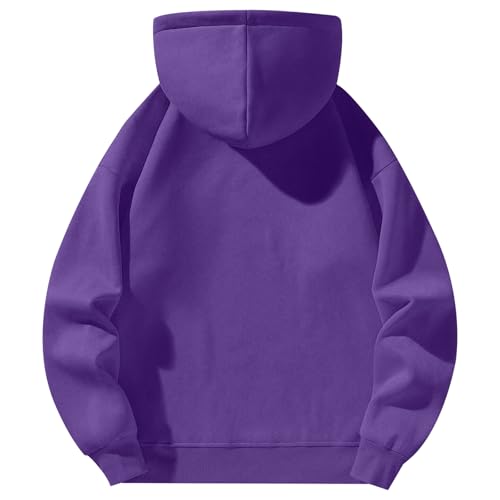 Oversized Hoodies for Men Comfy Plain Quarter Zip Pullover Hoodie Drop Shoulder Fleece Hooded Sweatshirt with Pocket2
