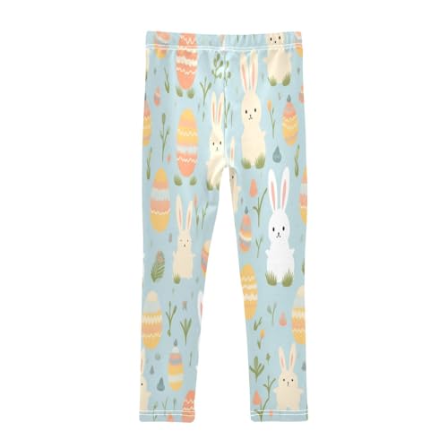 Bolaz Toddler Girls Leggings Printed Yoga Pants Leggings Stripe Eggs Easter for Kids2