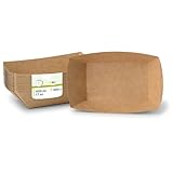 Snackschale aus Karton 500 ml, 20,5 x 14 x 3 cm, braun