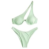 for a 16 Year Old Girl Womens Bikini Sets One Shoulder Cutout Push up High Cut 2 Piece Bathing Suits Sexy Cheeky Ladies Beach Thong Swimsuit Two Piece Swimsuit for Women