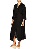 Natori Women's Shangri-la Solid Knit Robe, Black, Small