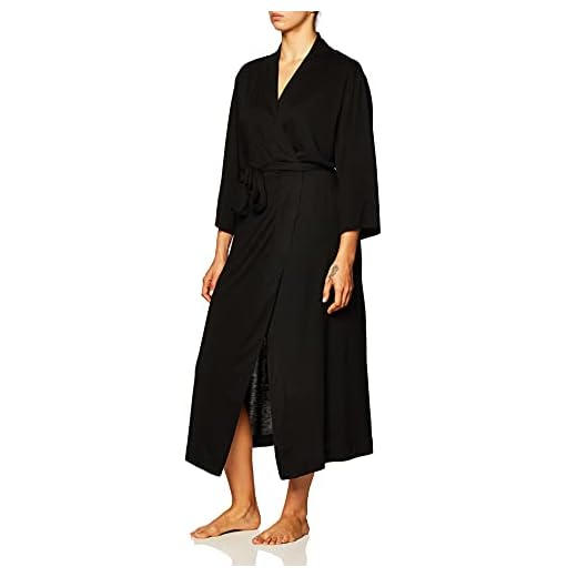 Natori Shangri-la Damen-Bademantel in Übergröße - Schwarz - 2X