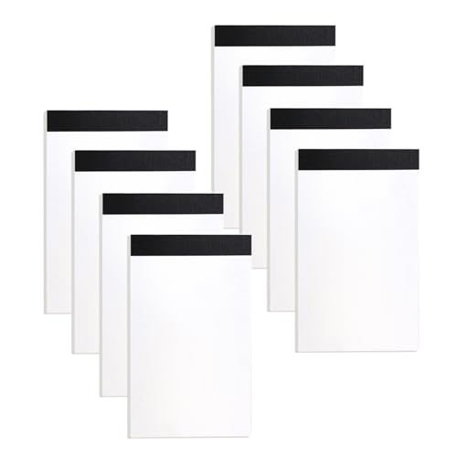 WUPENGZON 8 Stück Notizblock A7 Blanko Klein 30 Blatt Pro Block Notizblöcke 80g Mini Notizblöcke Ersatzblöcke Block Abreißblock Notizzettel für Arbeit Studie Büro Haushalt Schule Memo Tagebuch