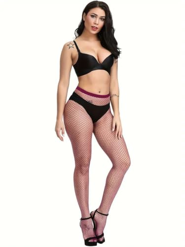 Image of Boolavard Fishnet Stockings, High Waist Tights for Women, Fish Net Tights Ladies Plus Size One Size Fit All