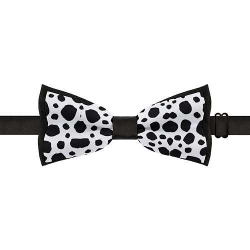 GoasNei Cow Print Bow Tie for Men Adjustable Necktie Funny Tie Neck Ties for Weddings Party